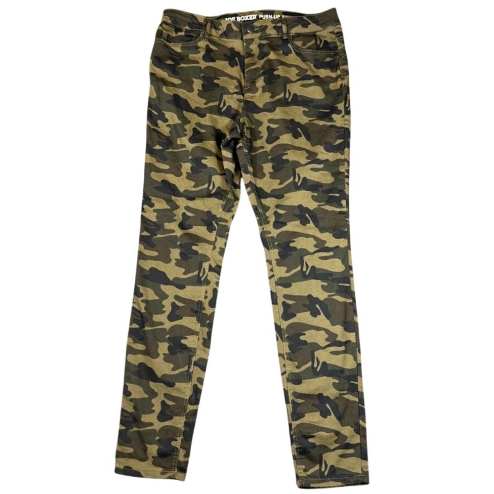 Joe Boxer Push-Up Skinny Pants Camo Green Camouflage Stretch Size 11